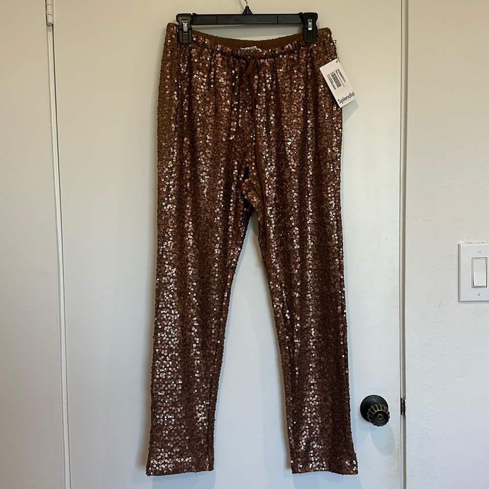 SPLENDID- New sequined joggers size small